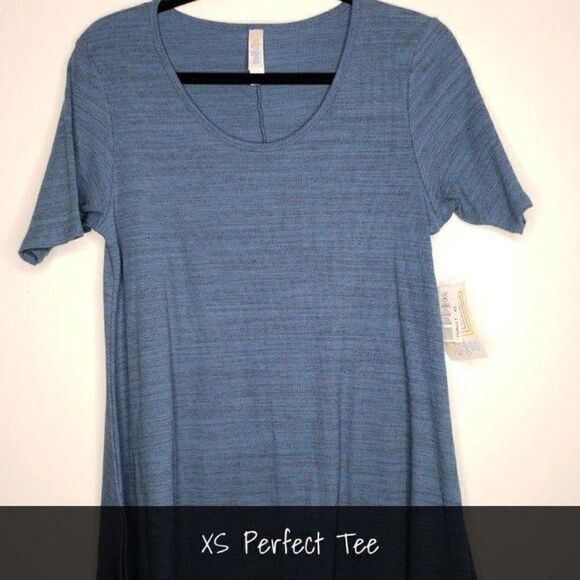LuLaRoe Perfect T XS Heathered Blue NEW - Picture 1 of 1